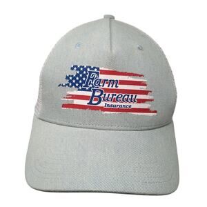 Farm Bureau Insurance Strapback Trucker Hat Blue OS Adjustable Style Master